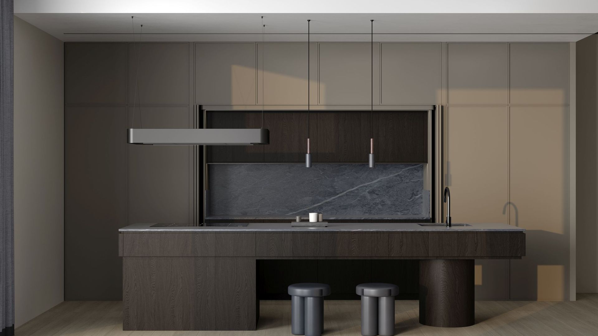 Витяжка острівна Sven Black Matt - Чорний мат - Візуалізації 4