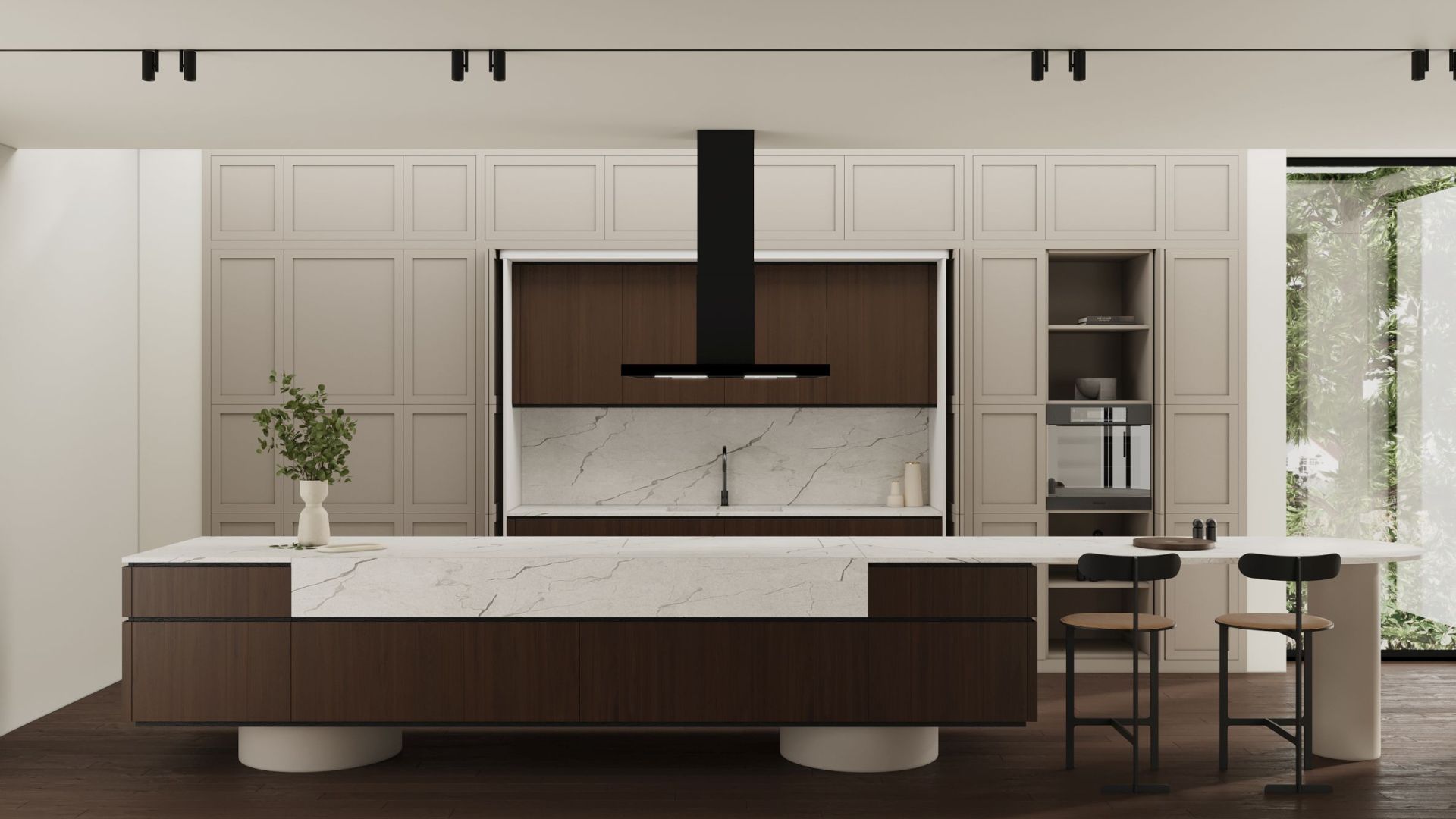 Витяжка острівна Sento Eco Island Black Matt - Чорний мат - Візуалізації 4