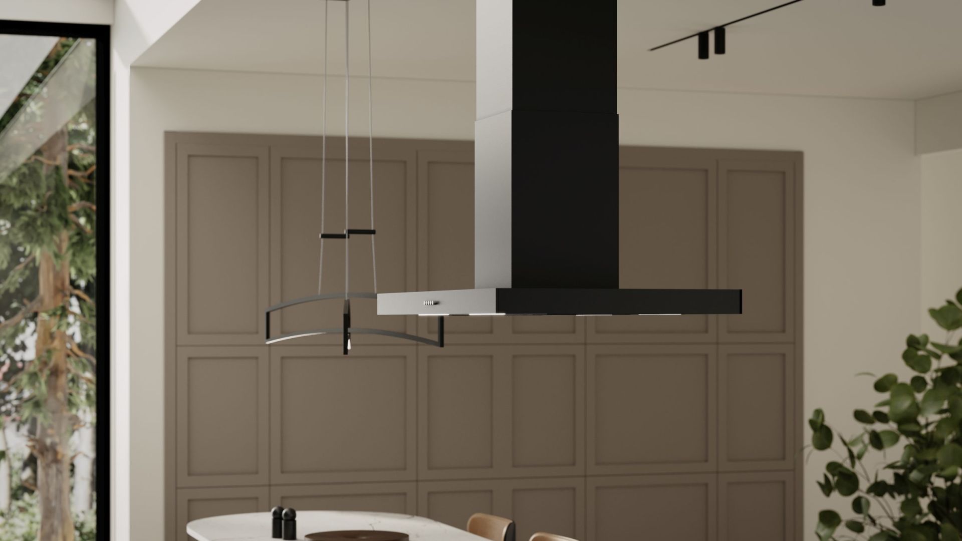 Витяжка острівна Sento Eco Island Black Matt - Чорний мат - Візуалізації 9