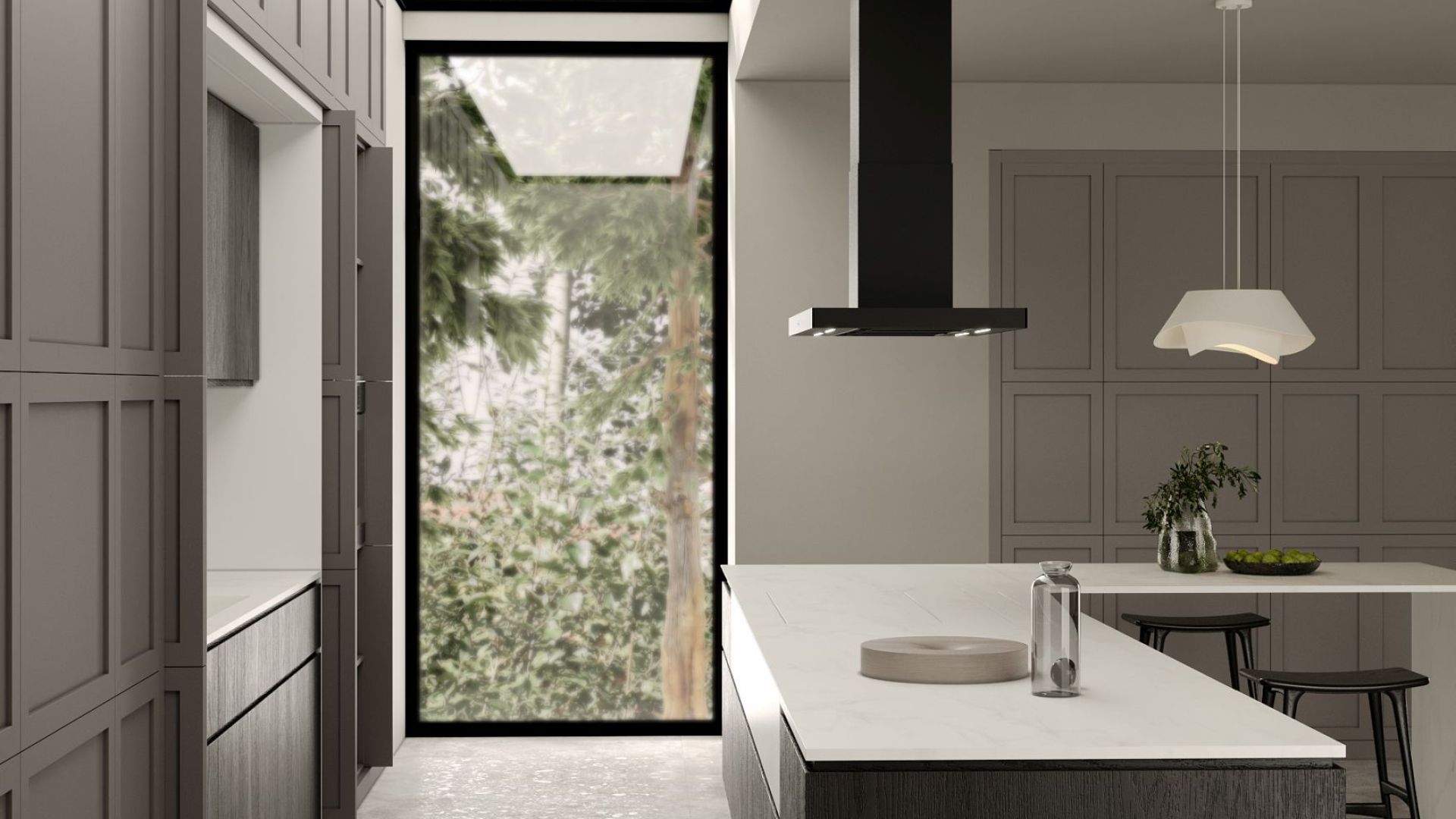 Витяжка острівна Sento Island Black Matt - Чорний мат - Візуалізації 5