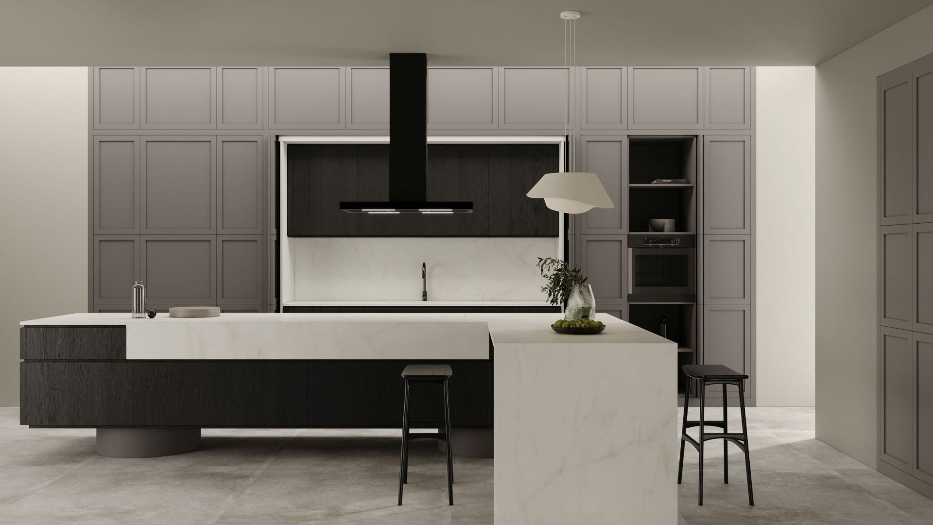 Витяжка острівна Sento Island Black Matt - Чорний мат - Візуалізації 8