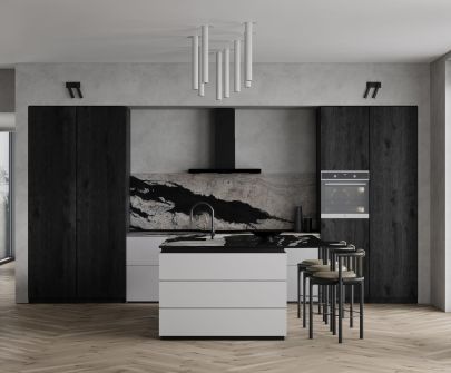 Витяжка пристінна Sento Black Matt - Чорний мат - 50 см / 60 см / 80 см / 90 см - Візуалізації