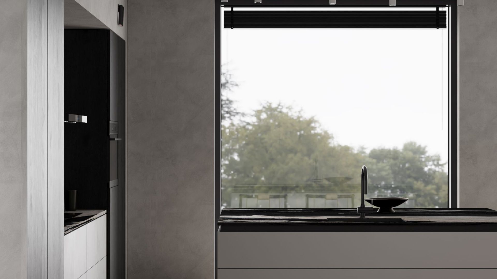 Витяжка пристінна Sento Black Matt - Чорний мат - Візуалізації 9