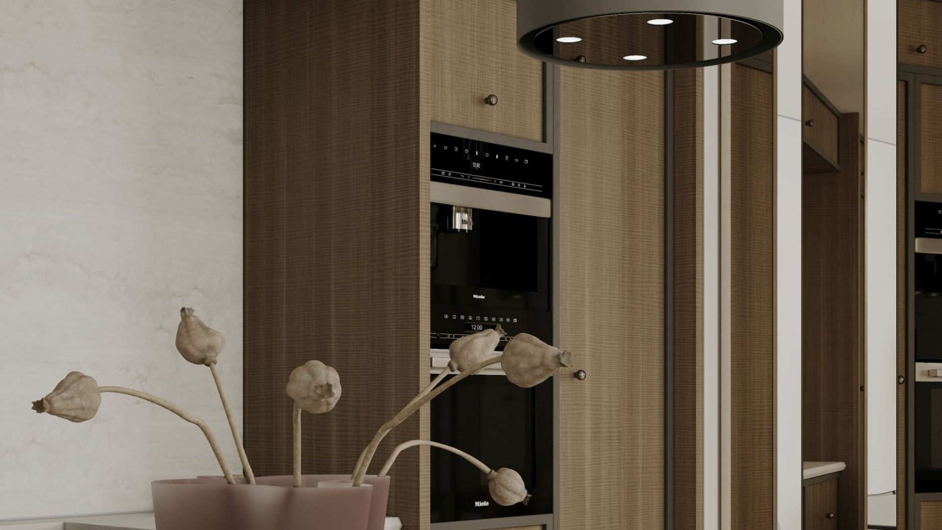 Витяжка острівна Tubo Taupe - Таупе - Візуалізації 3