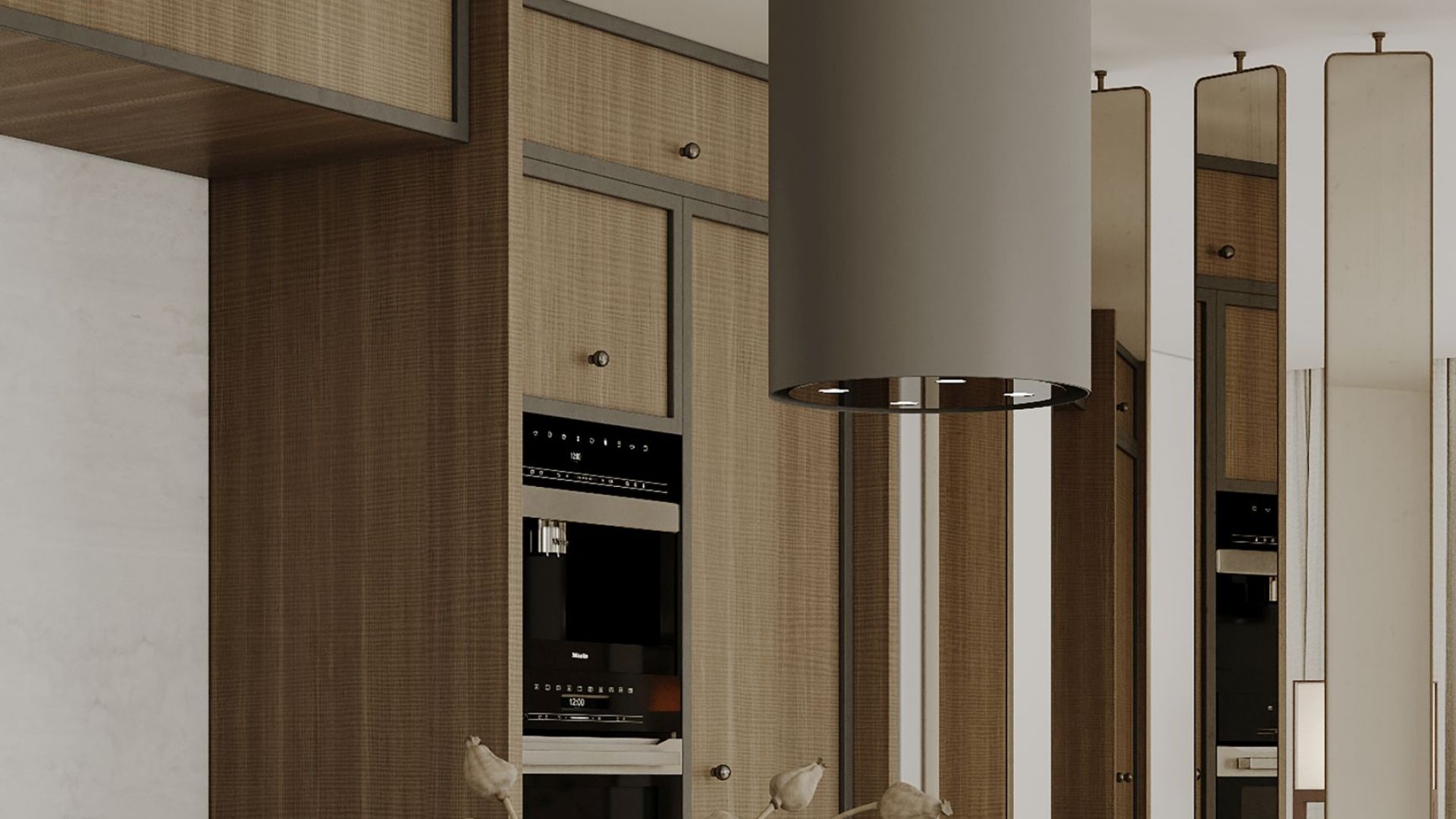 Витяжка острівна Tubo Taupe - Таупе - Візуалізації 5