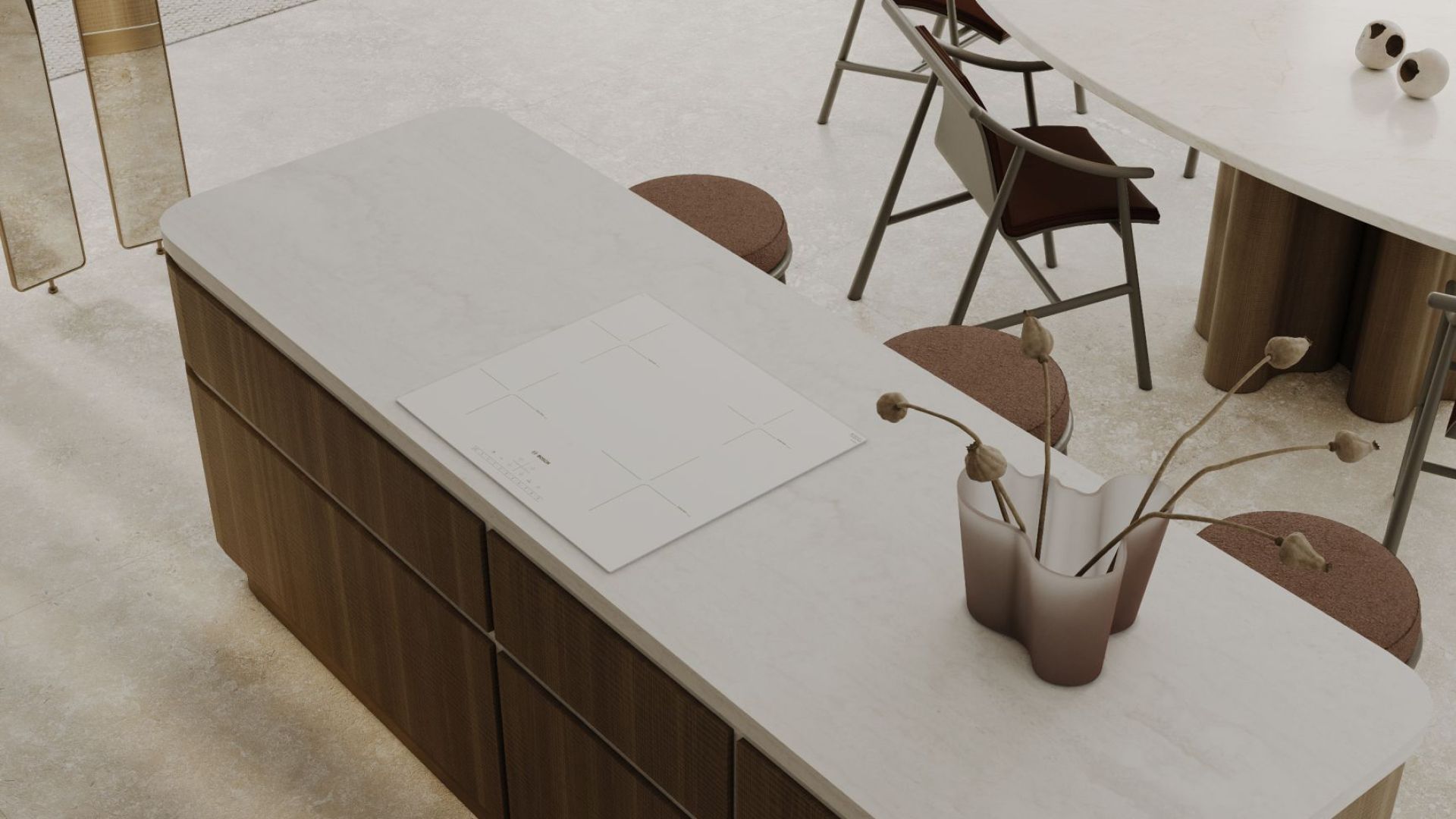 Витяжка острівна Tubo Taupe - Таупе - Візуалізації 7