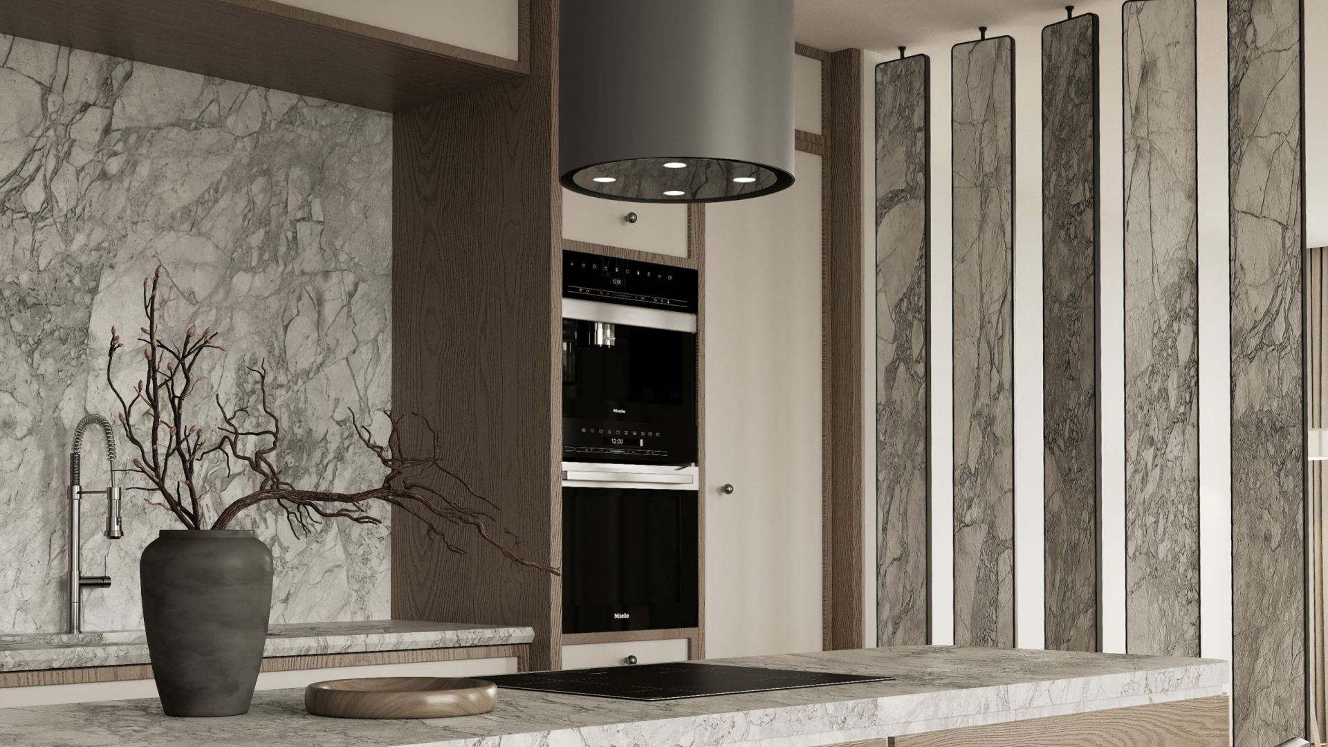 Витяжка острівна Tubo Antracyte - Антрацит - Візуалізації 5