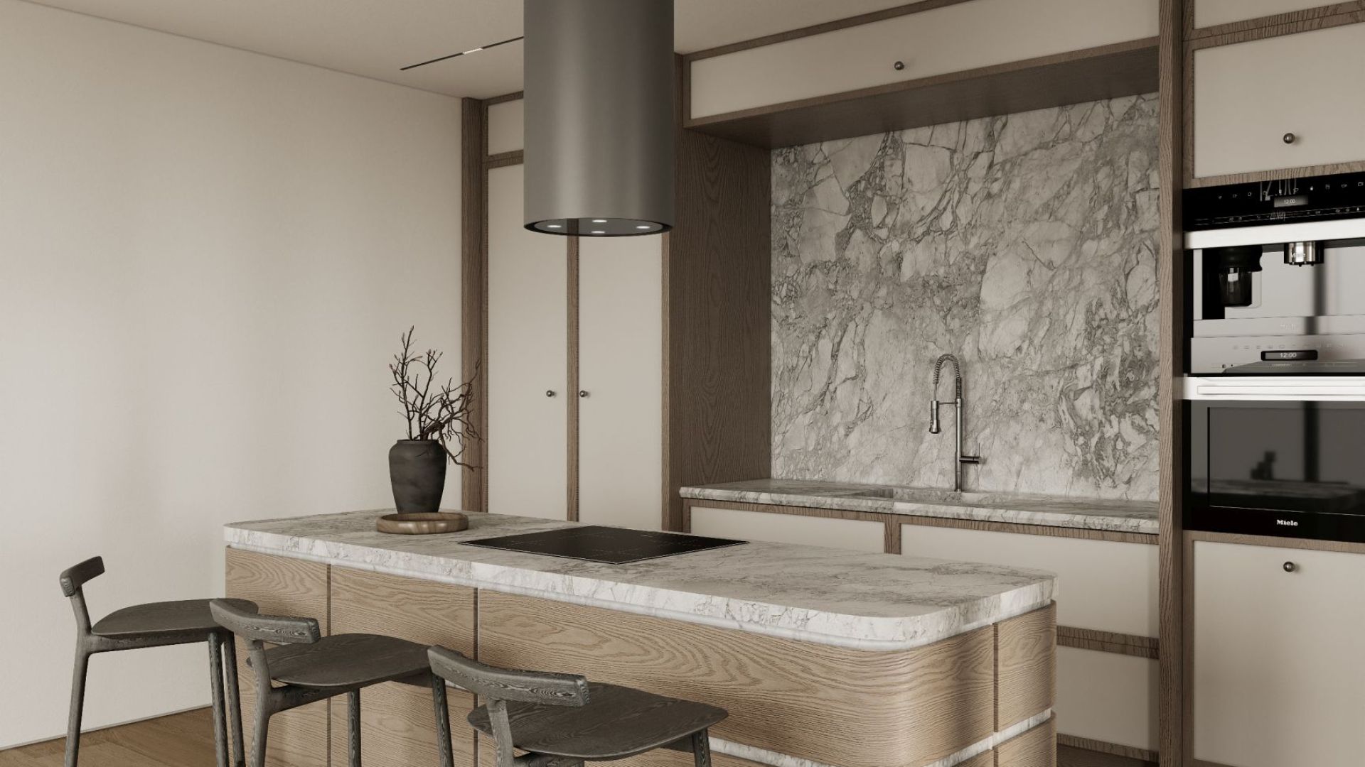 Витяжка острівна Tubo Antracyte - Антрацит - Візуалізації 6