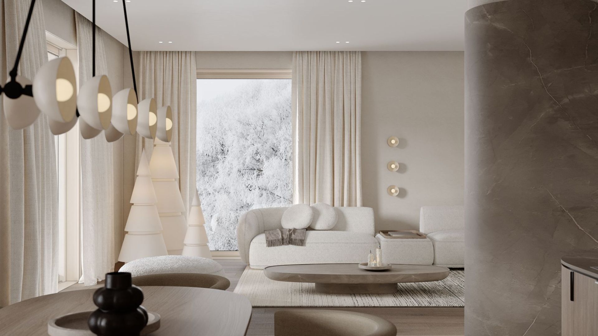 Витяжка острівна Tubo Sterling Gold Gesture Control - Золото - Візуалізації 3