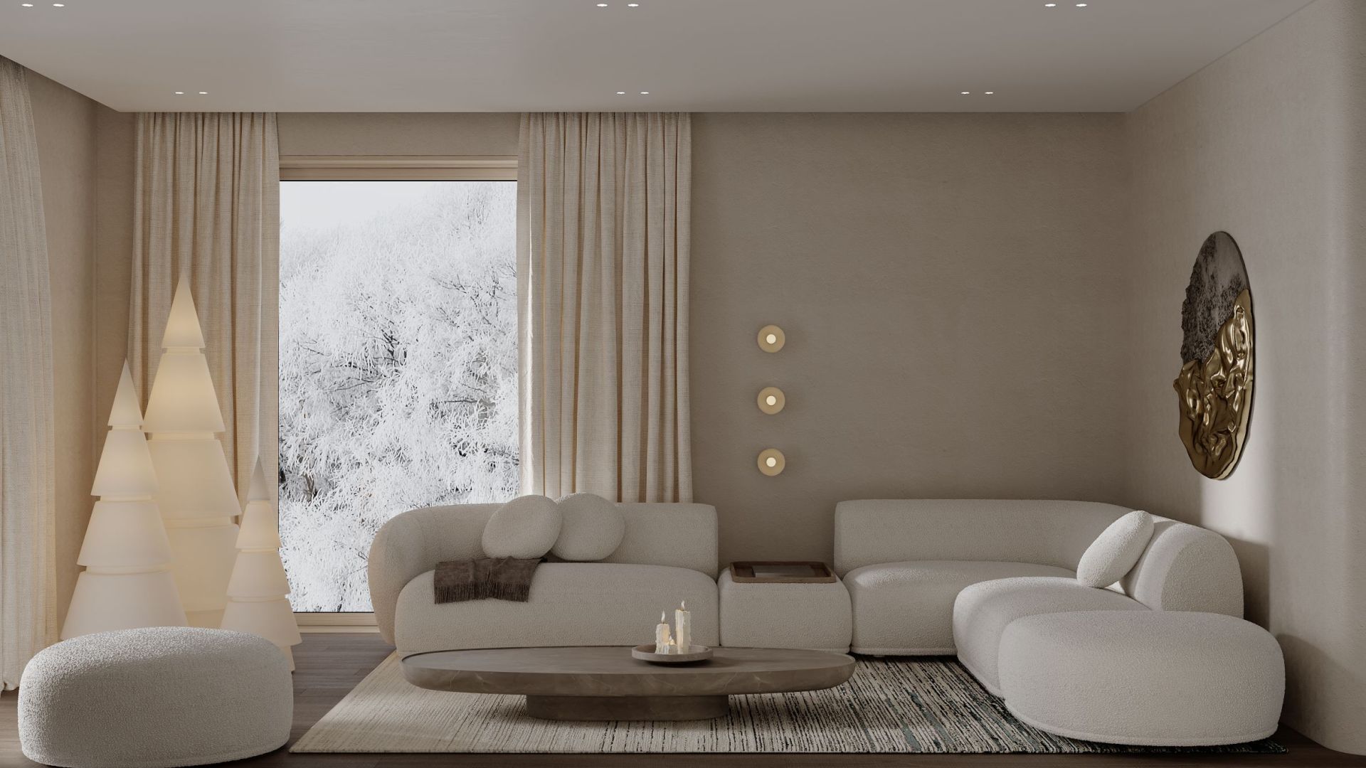 Витяжка острівна Tubo Sterling Gold Gesture Control - Золото - Візуалізації 5