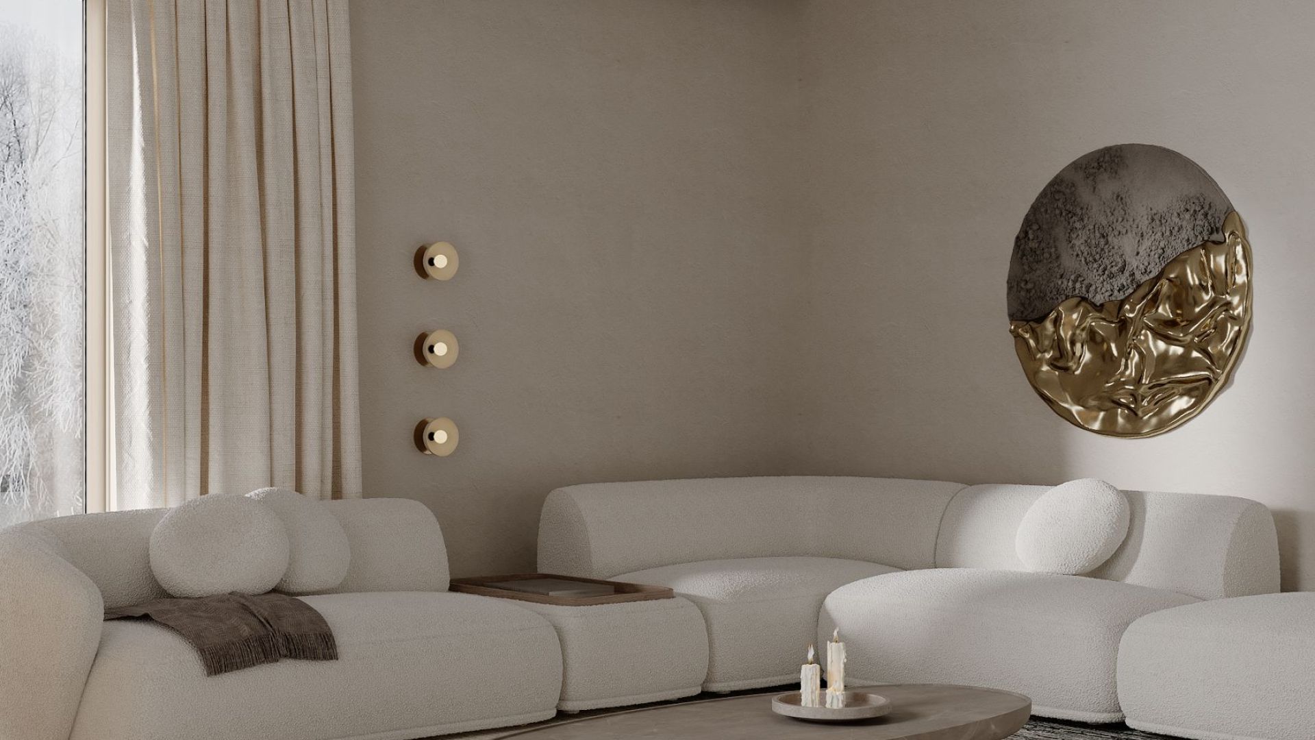 Витяжка острівна Tubo Sterling Gold Gesture Control - Золото - Візуалізації 9