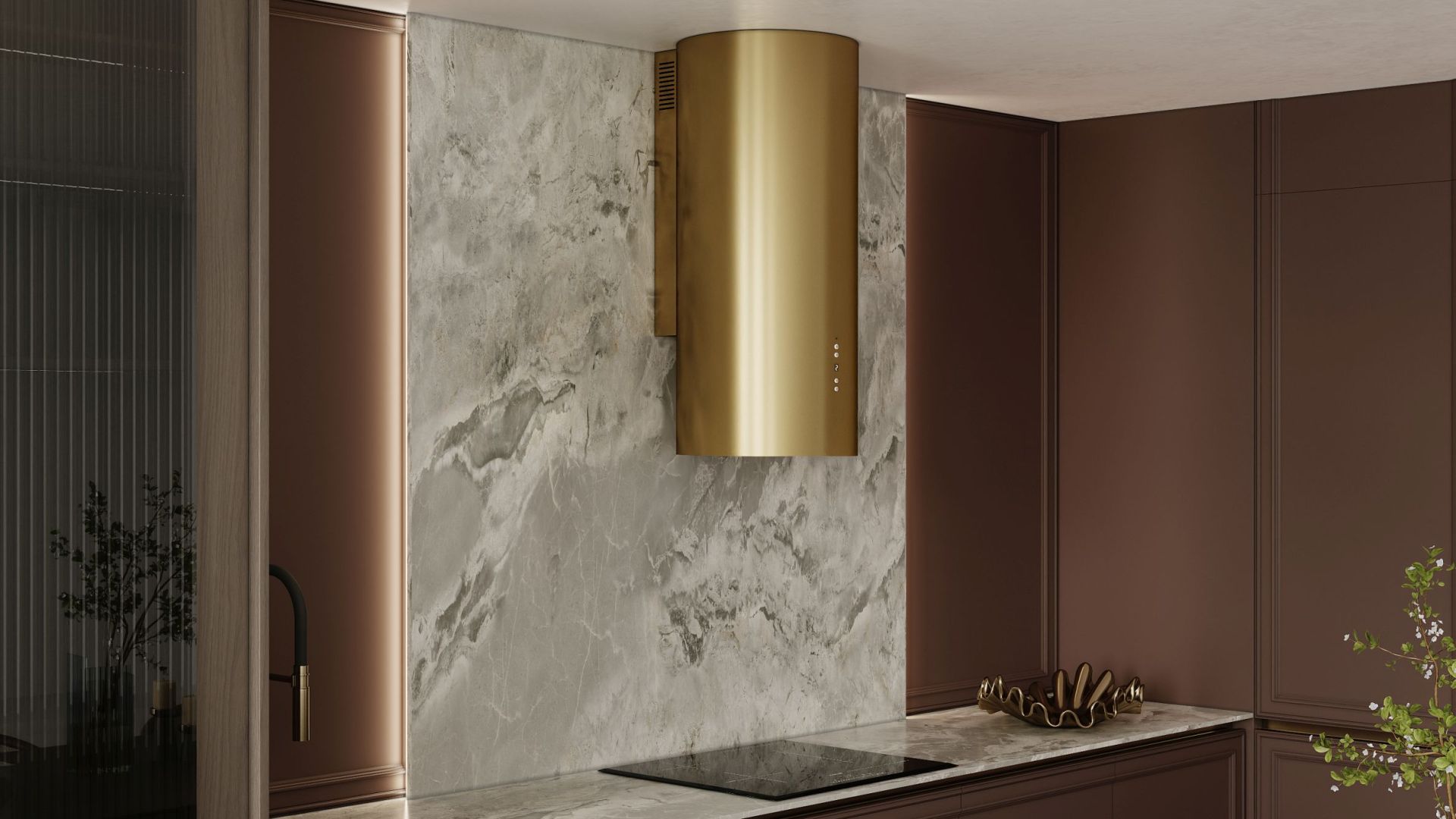 Витяжка пристінна Cylindro OR Gold BLDC - Золото - Візуалізації 2