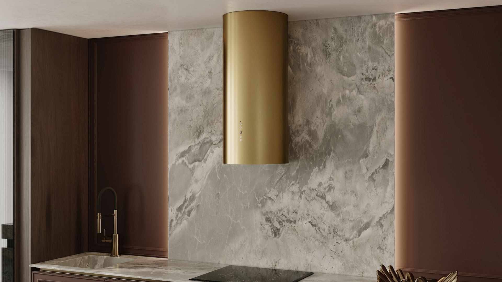 Витяжка пристінна Cylindro OR Gold BLDC - Золото - Візуалізації 4