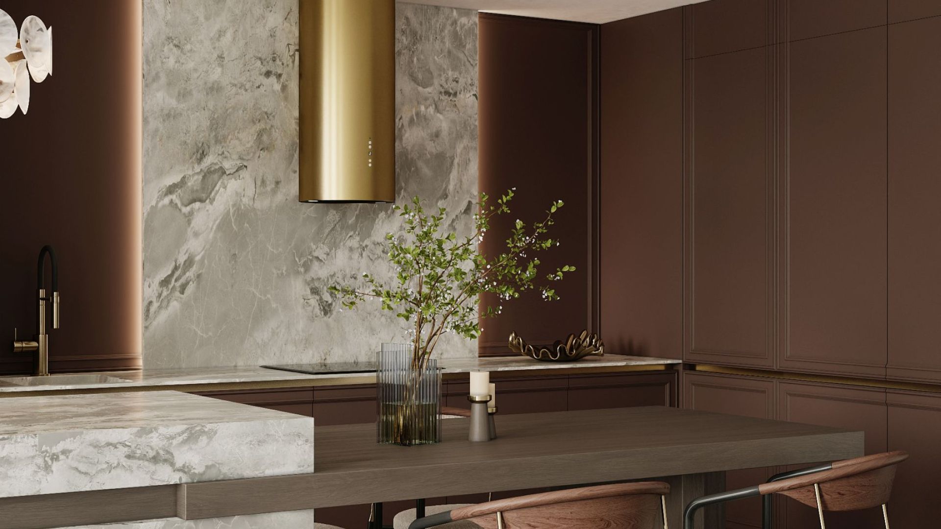 Витяжка пристінна Cylindro OR Gold BLDC - Золото - Візуалізації 5