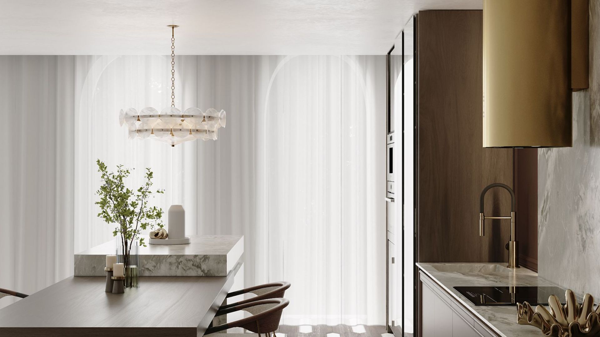 Витяжка пристінна Cylindro OR Gold BLDC - Золото - Візуалізації 8