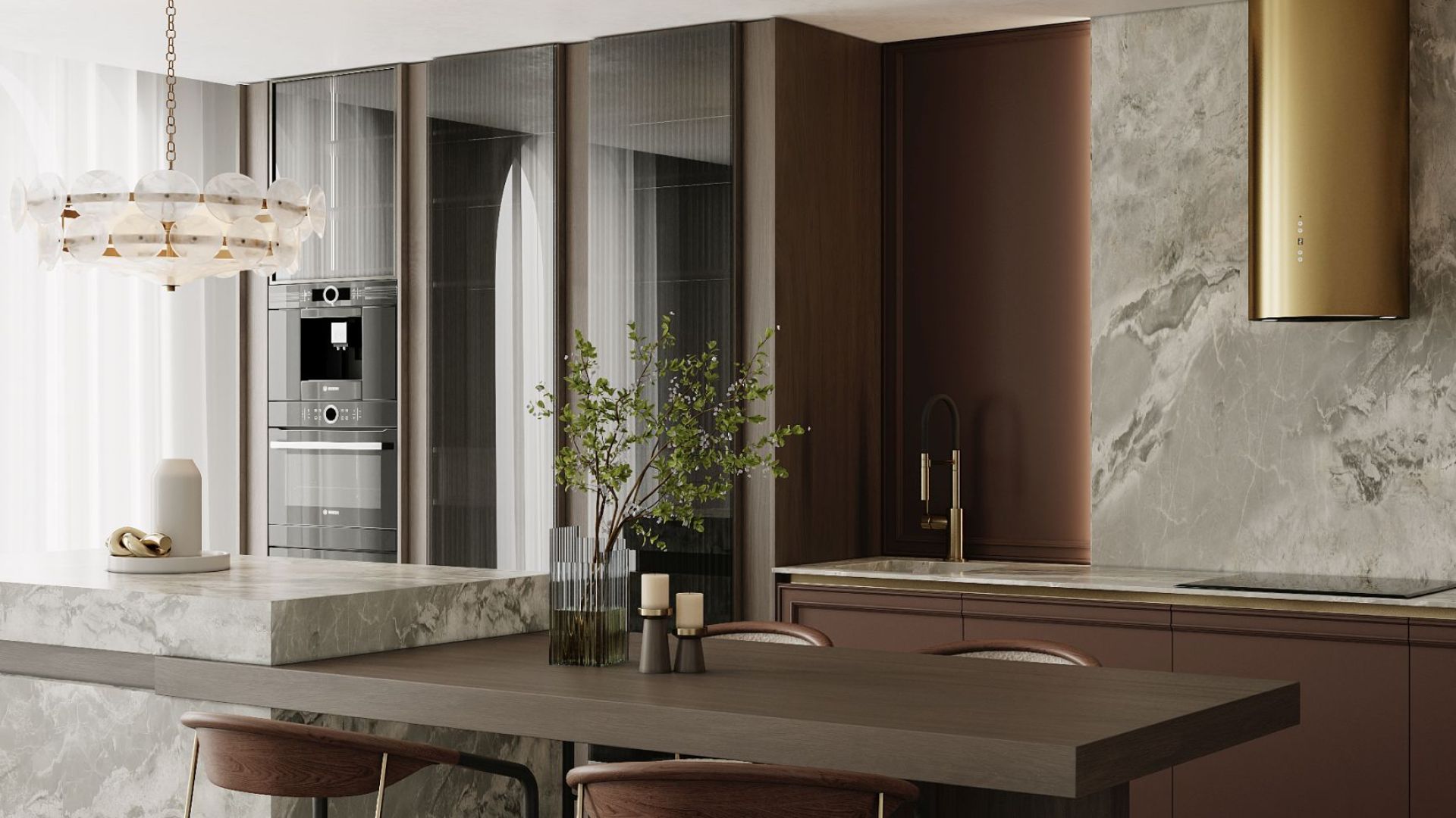 Витяжка пристінна Cylindro OR Gold BLDC - Золото - Візуалізації 9