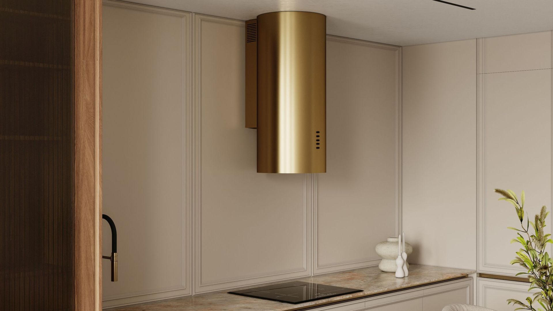 Витяжка пристінна Cylindro OR Eco Gold - Золото - Візуалізації 3