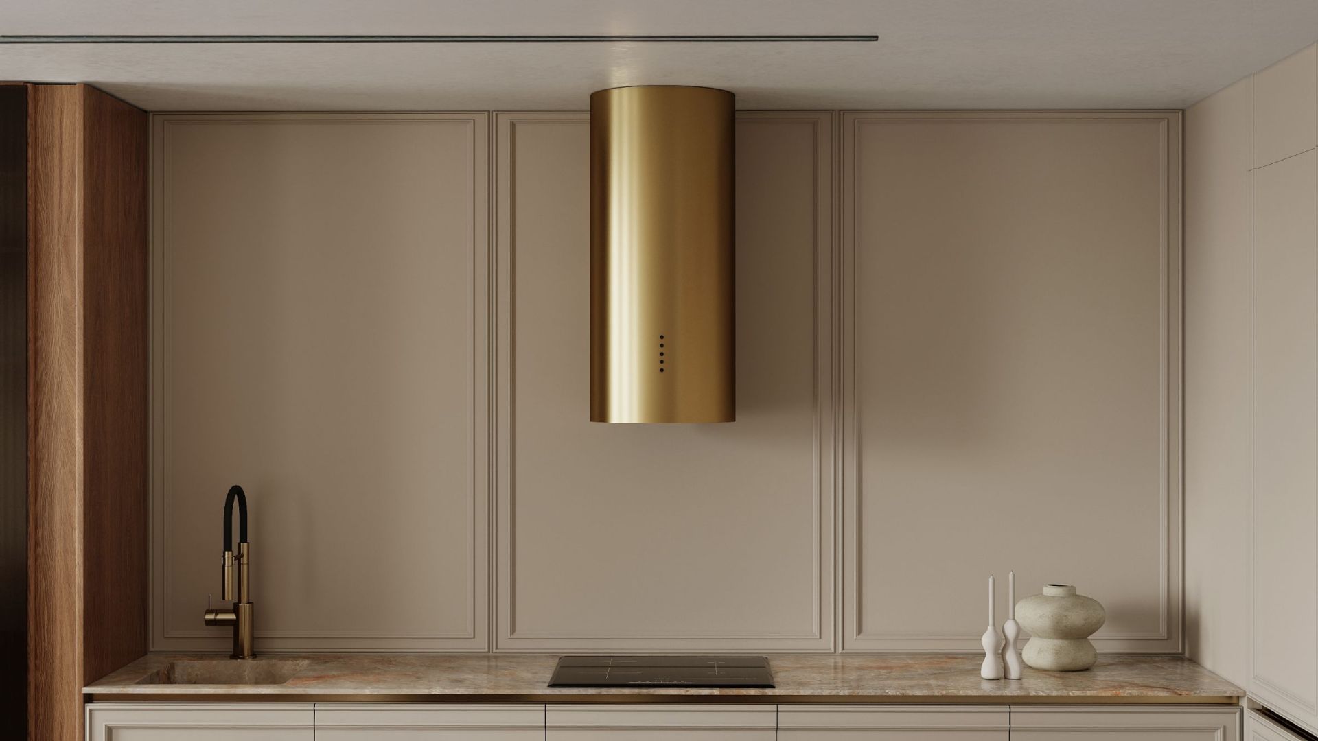 Витяжка пристінна Cylindro OR Eco Gold - Золото - Візуалізації 4