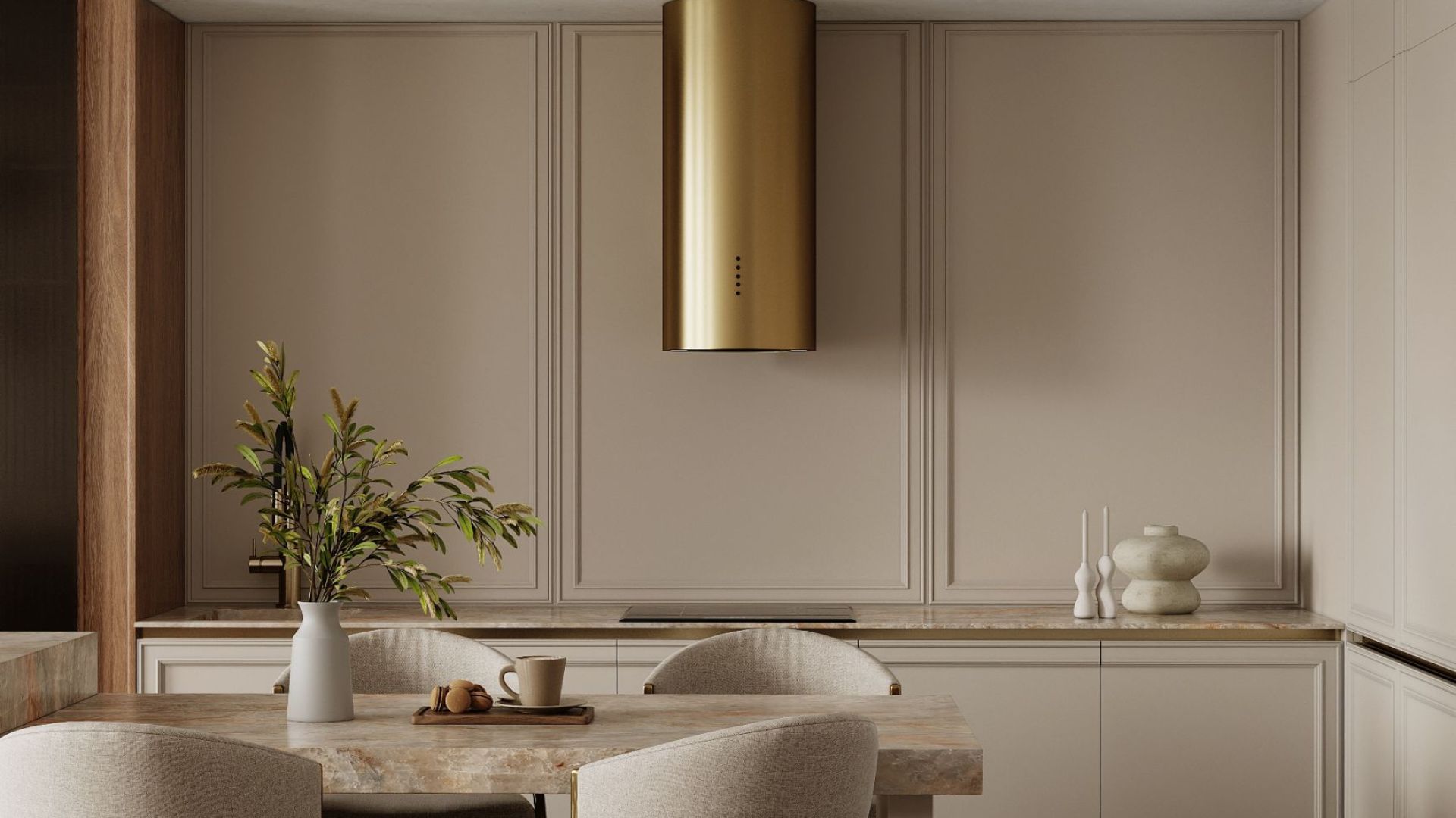 Витяжка пристінна Cylindro OR Eco Gold - Золото - Візуалізації 2