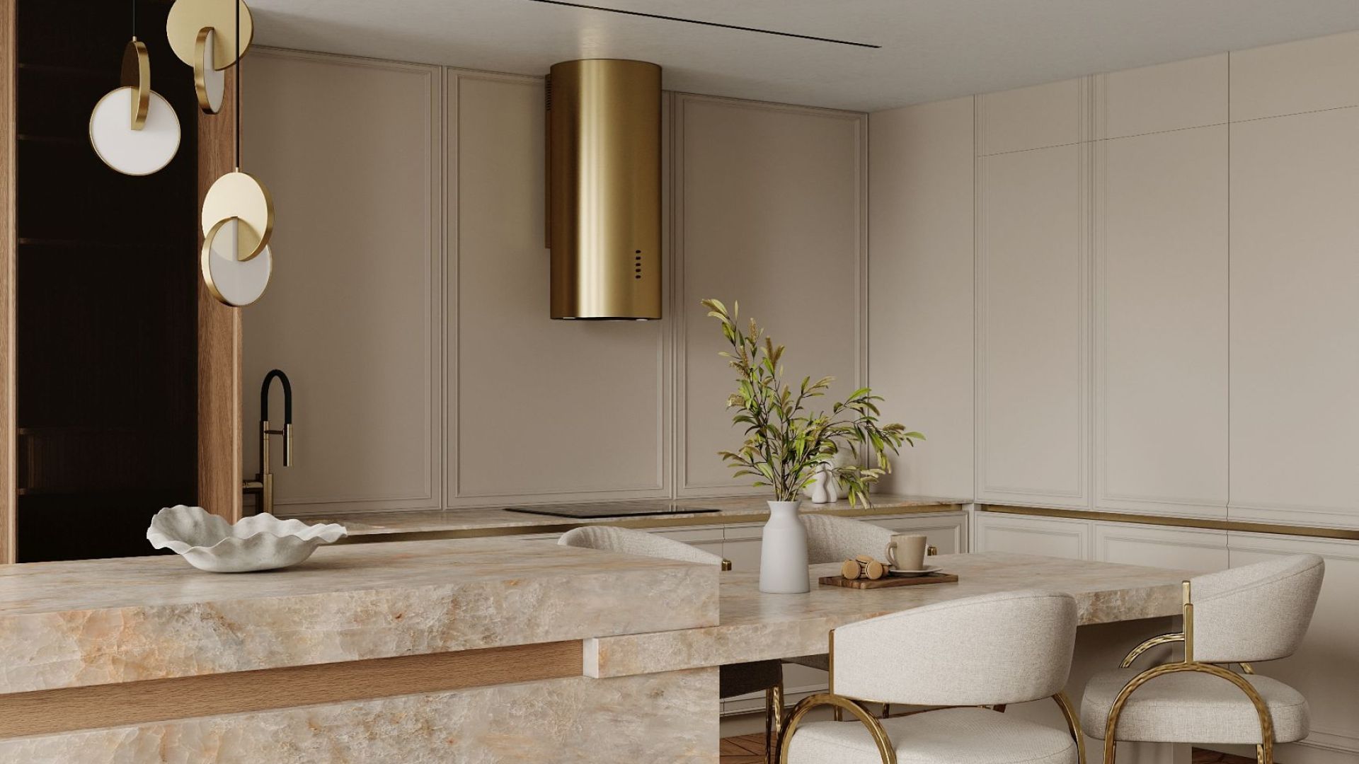 Витяжка пристінна Cylindro OR Eco Gold - Золото - Візуалізації 7