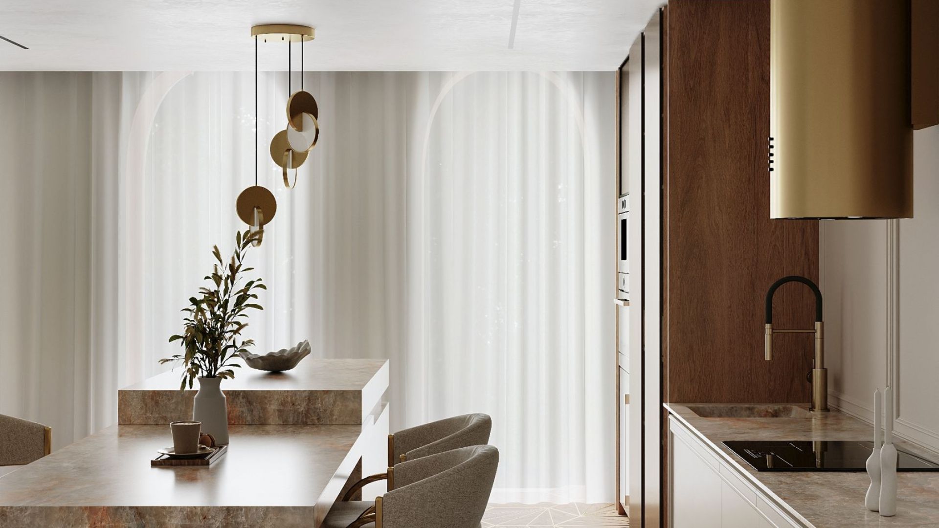 Витяжка пристінна Cylindro OR Eco Gold - Золото - Візуалізації 8