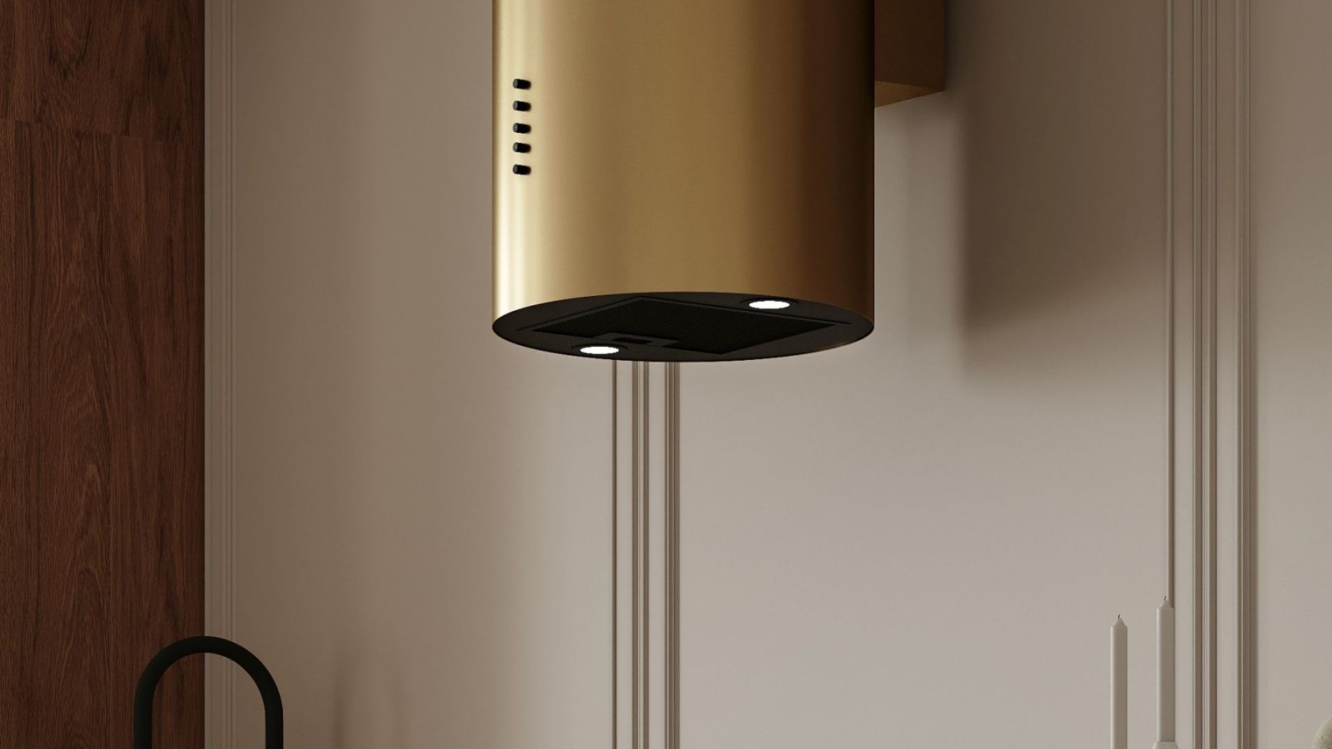 Витяжка пристінна Cylindro OR Eco Gold - Золото - Візуалізації 9