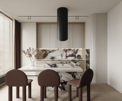 Витяжка острівна Hiro Color Black-Copper - Чорний мат/Мідь - 40 см - Візуалізації