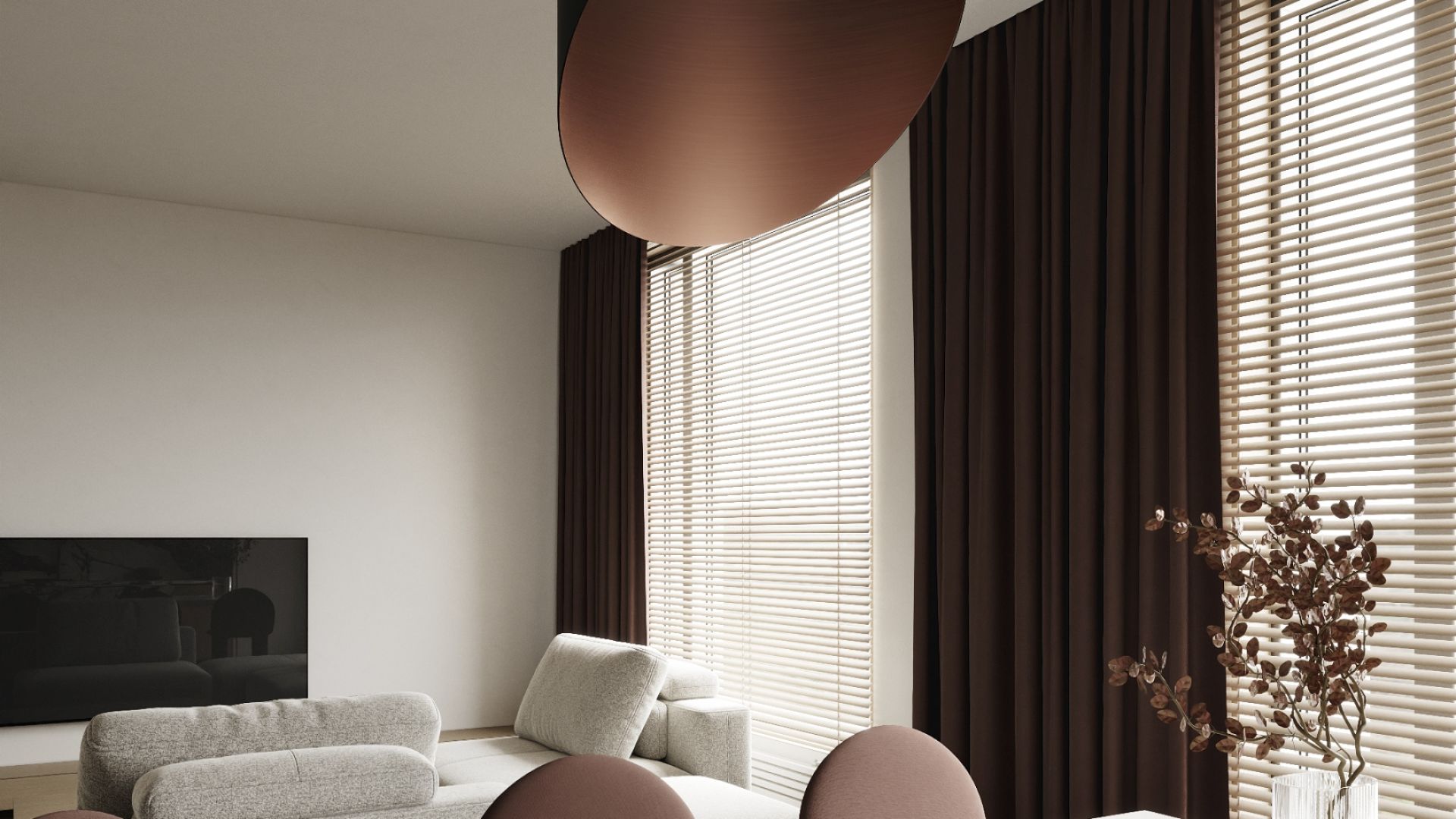 Витяжка острівна Hiro Color Black-Copper - Чорний мат/Мідь - Візуалізації 5