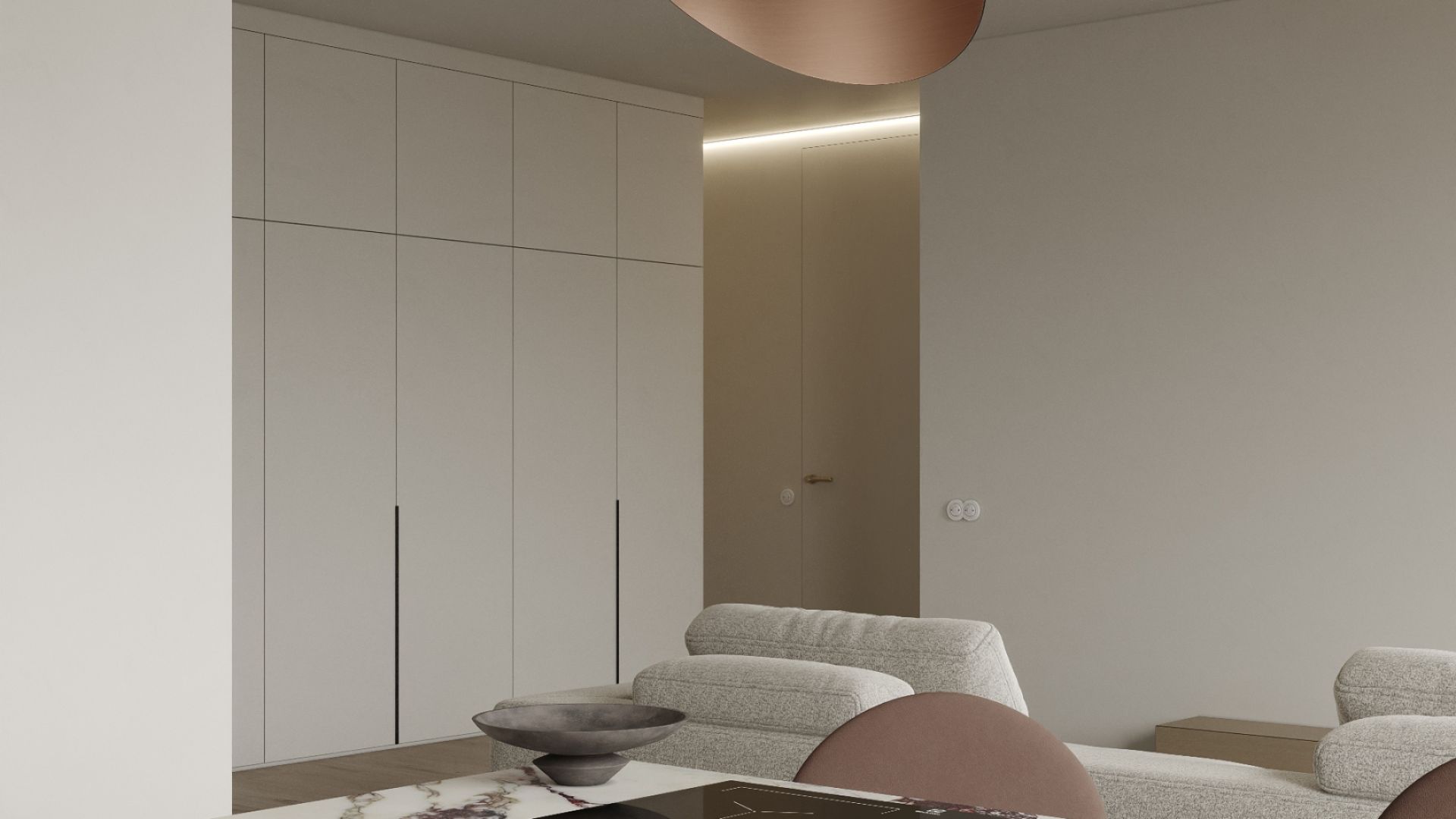 Витяжка острівна Hiro Color Black-Copper - Чорний мат/Мідь - Візуалізації 8