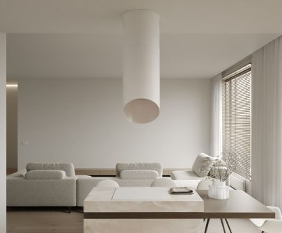 Витяжка острівна Hiro Color White-Kashmir - Білий Мат/KКашемір - 40 см - Візуалізації