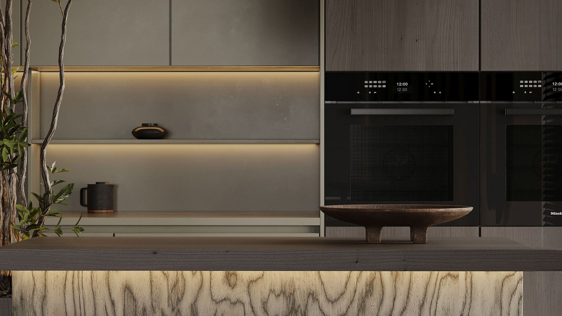 Витяжка острівна Voliera N3 Black Gesture Control - Чорний мат - Візуалізації 8