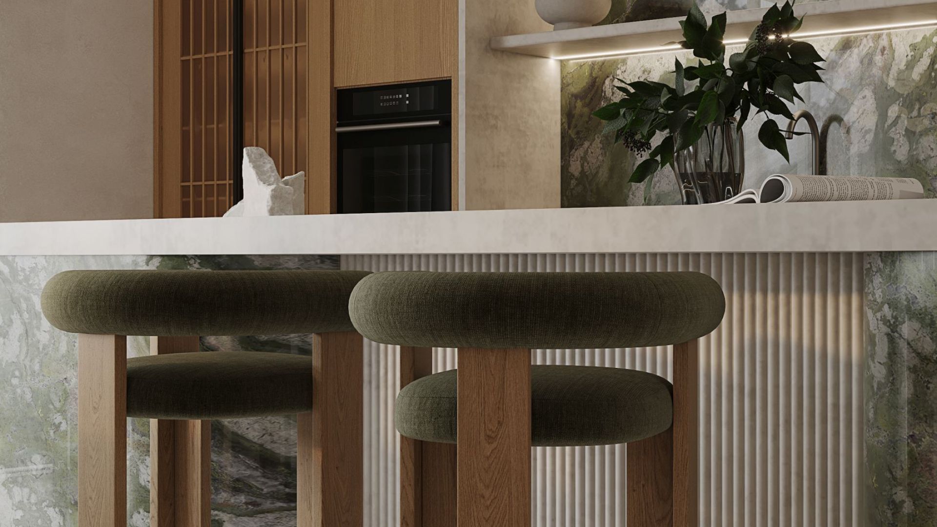 Витяжка острівна Voliera N3 White Gesture Control - Білий матовий - Візуалізації 8
